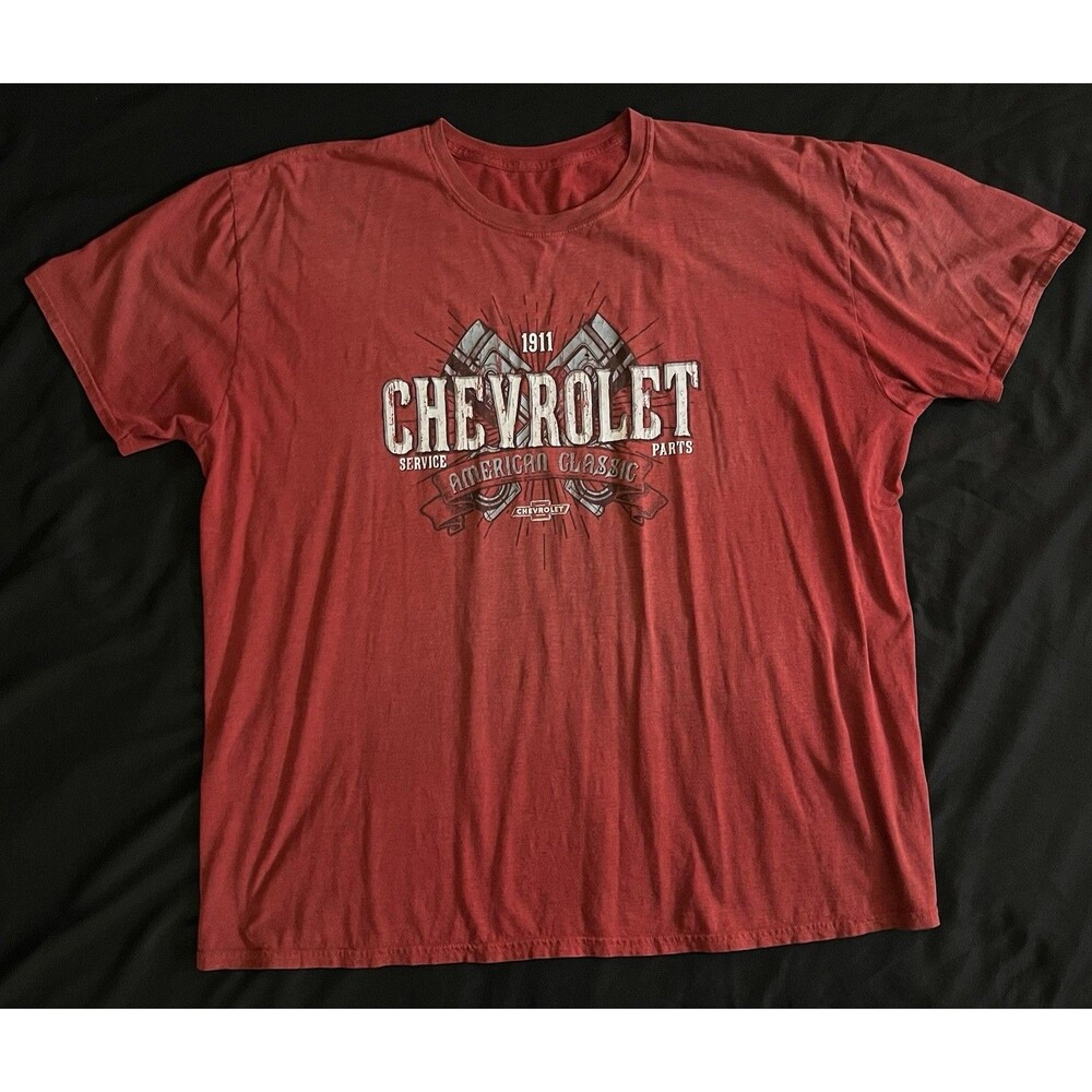 Chevrolet American Classic Service Parts 1911 Red Logo Graphic Crew Neck Tee